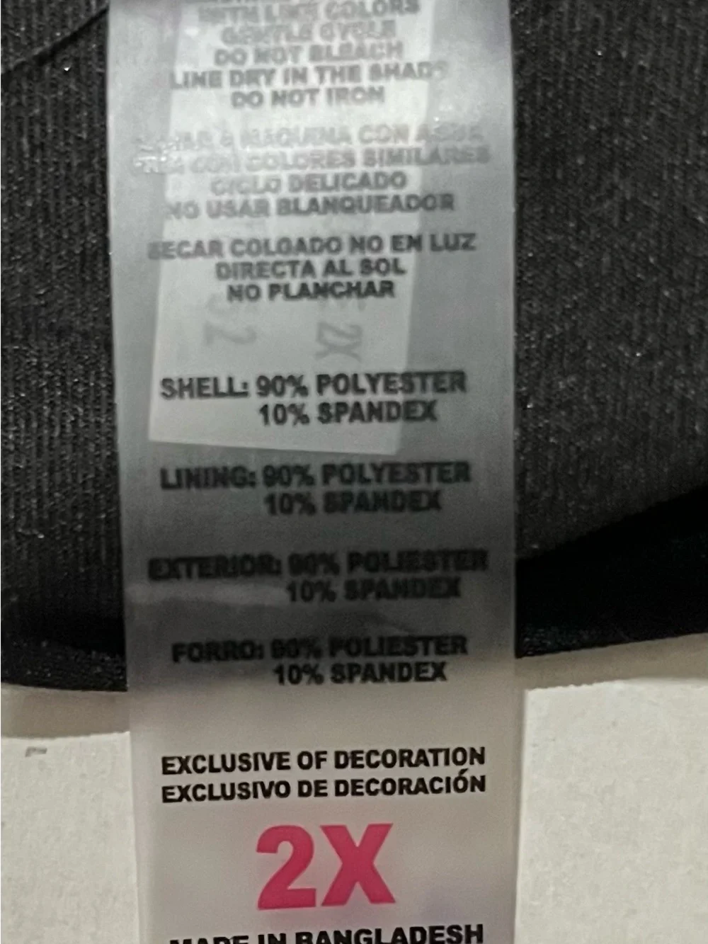 ZEROXPosur NWT Women’s black swim shorts featuring white stitching. SIZE 2X - Picture 12 of 13